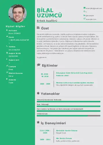 Kuaför Cv Örnekleri cv indir